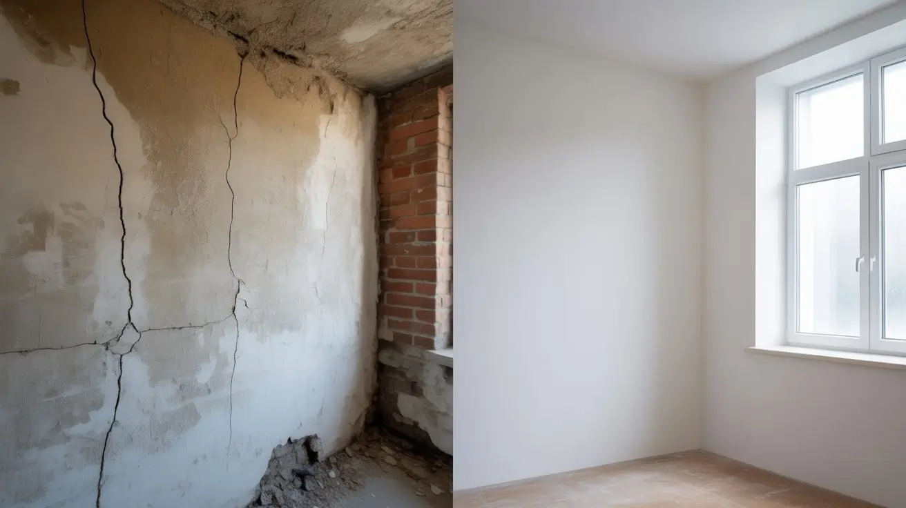 Damp old wall vs newly finished painted wall